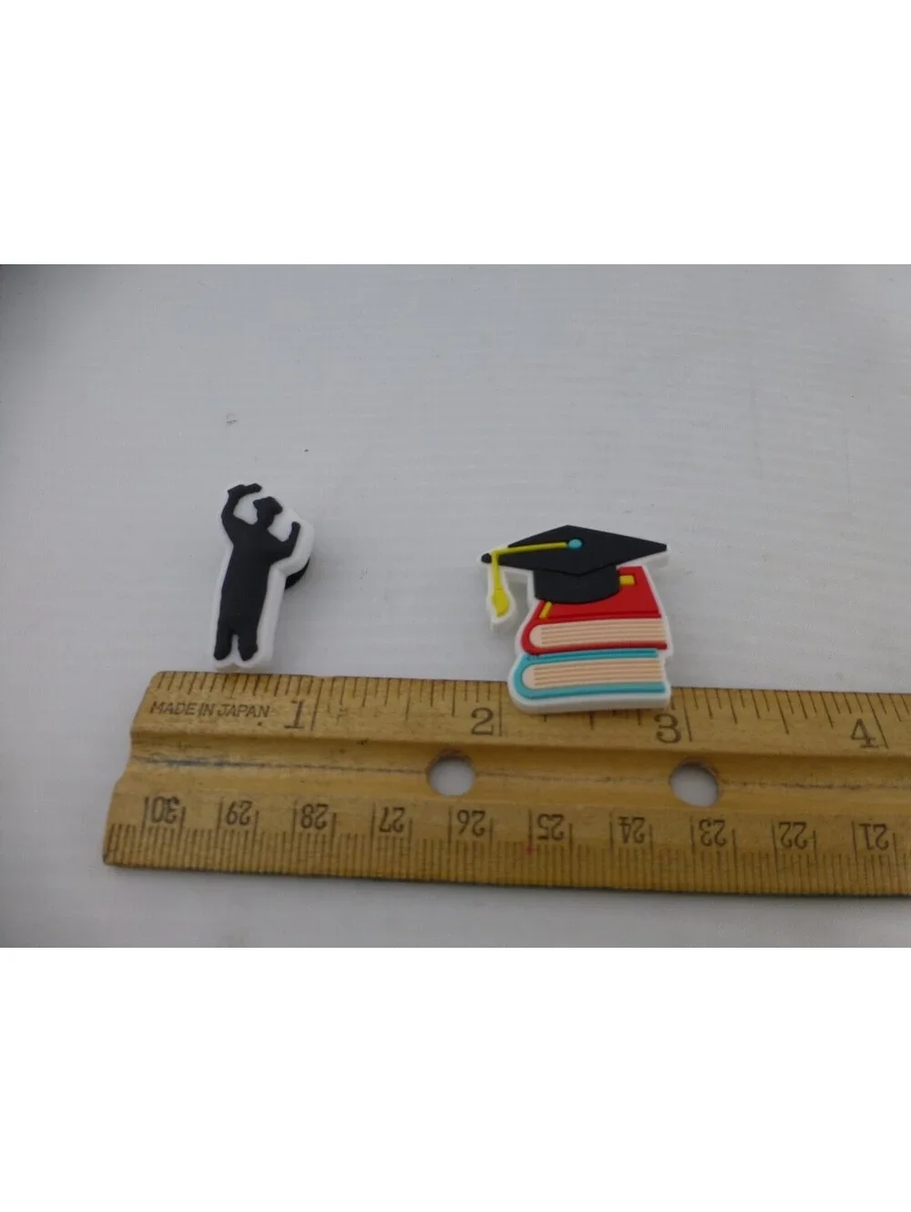 Graduation Shoe Charm Set (2 pcs) - Books Cap & Graduate Figure Jibbitz I52